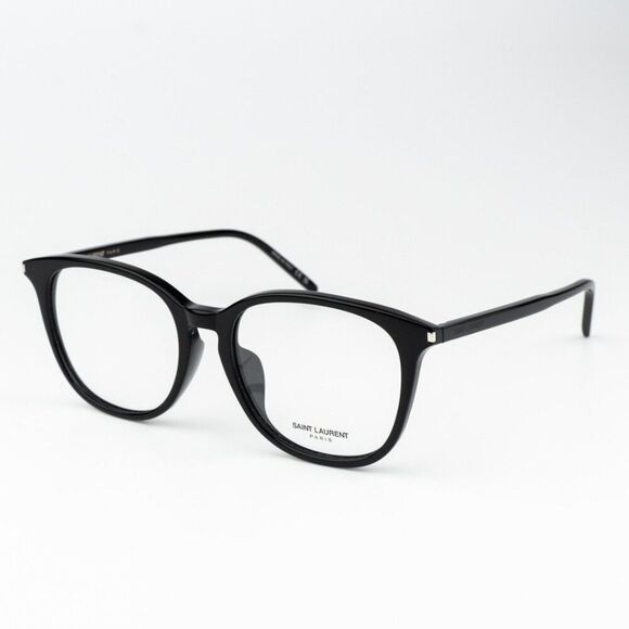 NEW Saint Laurent SL724/F 001 Black Oval Women Eyeglasses - Picture 1 of 10